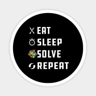 Rubik Cube - Eat Sleep Solve Repeat w Magnet